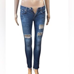 Rag and Bone Skinny Jeans with Gold Lining 25